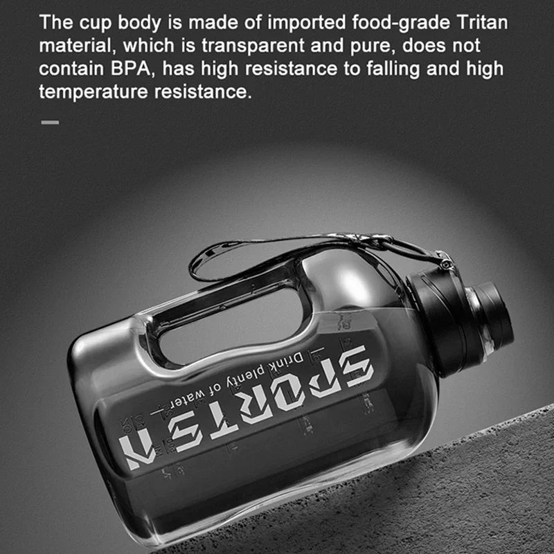 Large Capacity 2.7 Liter Water Bottle Sports Gym Water Kettle Camping Travel BPA Drinking Bottles  Portable Plastic Space Cup